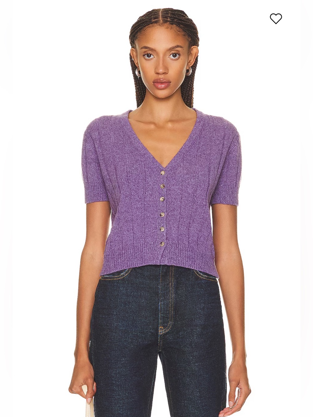 Khaite Maryam cardigan in amethyst purple size S